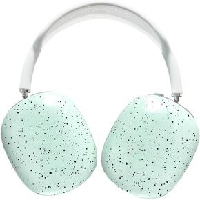 Hardcase Compatible with Apple Airpods Max Case Cute Black Polka Dots Pattern Green Airpod Max Cover Cute Protective Hard Case for Airpods Max (Green)