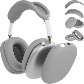 Protect Your AirPods Max Headphones with Silicone Case Covers. Safeguard The Ear Pads, Ear Cups, and Headband, Ensuring Your Apple AirPods Max Stay in Pristine Condition(Gray)