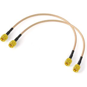 Bingfu SMA Male to SMA Male RG316 Coaxial Jumper Cable 15cm 6 inch (2-Pack) for LNA Low Noise RTL SDR Dongle ADS-B Receiver VNA Vector Network Analyzer Antenna SWR Meter Spectrum Analyzer