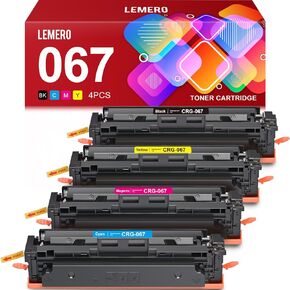067 Toner Cartridges Compatible for Canon 067 067H Toner Cartridges Set Work for Canon MF656Cdw Toner Cartridges MF654Cdw MF653Cdw LBP632Cdw Printer, 4 Packs of 067 Toner (Black Cyan Yellow Magenta)