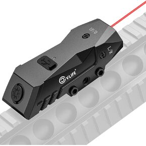 CVLIFE Rechargeable Rifle Laser Sight Compatible with Picatinny Rail, Low Profile Tactical Green/Red Laser Sight for 21MM Picatinny Rail, Green/Red Laser Beam with Strobe Function