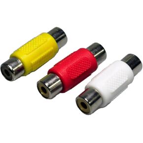 Conwork 6-Pack Female to Female RCA Connector A/V Joiner Video and Audio Coupler Adapter Component