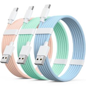 Car CarPlay Cable for iPhone 16, 15 - USB to USB-C Cable (3-Pack, 5 FT) - USB-A to Type-C 3A Fast Car Charger Cord Compatible with iPhone 16, 15