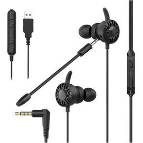 Discover D714U Wired 3.5mm and USB Earbud Headset for Business Calls, Meetings and Personal Use | Compatible with apps Like RingCentral, Avaya, Zoom, MS Teams and More