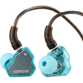 Linsoul 7Hz x Crinacle Zero:2 in Ear Monitor, Updated 10mm Dynamic Driver IEM, Wired Earbuds Earphones, Gaming Earbuds, OFC IEM Cable with Microphone for Musician(Typec MIC) (Blue)