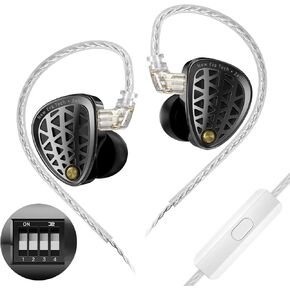 سماعات الأذن السلكية KZ Zenith IEM ، وسماعات عزل الصوت المهنية ، والصوت الواضح والباس العميق ، وبرنامج تشغيل ديناميكي واحد ، وآمن في شاشة الأذن لمهندسي الصوت ، والموسيقيين (MIC)