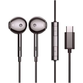 سماعات الأذن USB C مع استبدال الميكروفون لـ Samsung Galaxy S23 Ultra ، S22 ، S21 ، Note 10 ، Type-C in-Ear OER مع Remote & MIC (أسود) in Kuwait