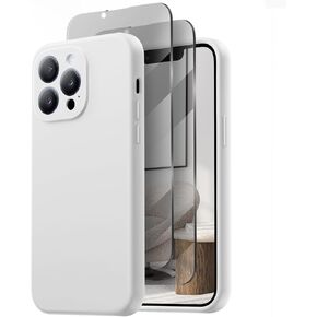 تم تصميمه لحالة iPhone 13 Pro Max ، متوافقة مع Magsafe ، مع حماة شاشة الخصوصية 2x ، وحماية الكاميرا الكاملة ، وحالة الهاتف الهادئة للسيليكون القديم 6.7 "، Calke Green