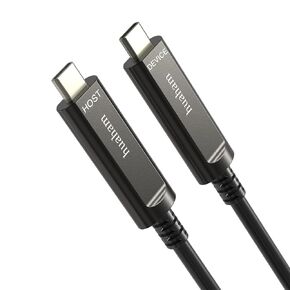 Fiber Optic USB C to USB C Cable 33FT, 10Gbps High-Speed Long Distance Data Transfer USB 3.1 Type C Cable for VR/AR/Logitech Camera/Barco ClickShare Touch Screen Kinect Intel RealSense