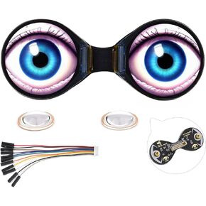 0.71inch Double Eye Round LCD Display Module, 160×160 Resolution, 65K Colors, IPS Display Panel, SPI Interface, Support ESP32/Pico Controller Boards, Embedded GC9D01 Driver