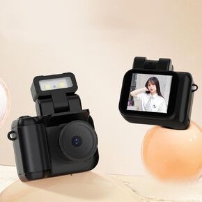 1080P Small Digital Camera, Vintage Style Mini Thumb Camera with LED Flash Light LCD Colorful Screen,Lithium Battery 480mAh for Travel Life Recording