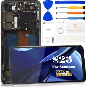 Incell for Samsung S23 5G Screen Replacement for Samsung S23 SM-S911U S911A S911W Display Digitizer Touch Screen Assembly (with Frame) (Black)