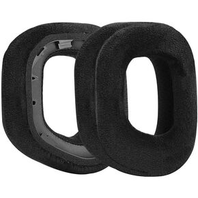 Replacement Earpads for Corsair HS80 RGB Wireless Headphones, Velour Ear Cushions Compatible with HS80 RGB Ear Pads/Corsair HS80 RGB USB Wired /HS80 Max (Black Velour)