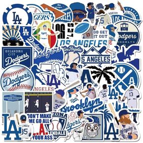 50 PCS of American Baseball LA Stickers for Water Bottle, Bike, Computer, Laptop, Bicycle, Motorcycle, Travel Case, Car Decal Decoration Sticker