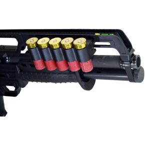 Trinity 5 Shell Side Saddle Kel-Tec Ks7 pump Shells Carrier Hunting Accessory Holder 12 Gauge Tactical Shell Pouch Ammo Shell Round slug Carrier Reload Adapter Target Range Gear single rail mount.