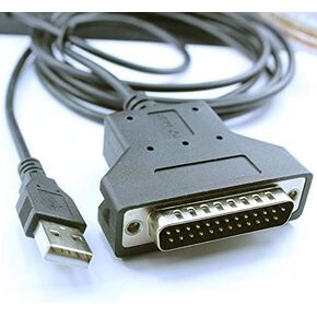 USB Programming Cable for Fanuc CNC DNC, USB to DB25 Male Console Cable for Fanuc, Built in FTDI Chip (6FT/1.8M)