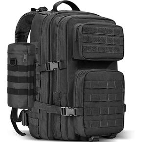 45L Military Tactical Backpack For Men Molle Daypack 3 Day Bug Out Bag Hiking Rucksack With Bottle Holder