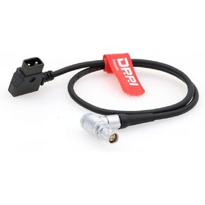 DRRI Right Angle 1B 4pin to D-tap Power Cable for Canon C200 / C300 mkII/ C500 & V Mount