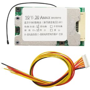 BMS 10S 30A 36V Lithium Battery Charge Board with Protection Balancer