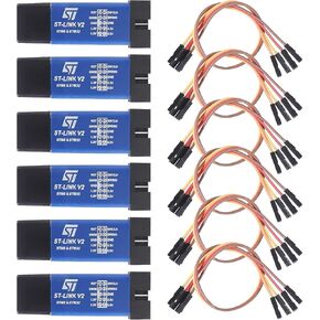 6pcs ST-Link V2 Emulator Downloader Programmer Support Programming Unit STM8 STM32 (Random Color)