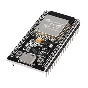 ESP32 ESP-WROOM-32 WiFi and Bluetooth Development Board, 38-Pin, with USB Type-C and CP2102, Dual-Core ESP32 Microcontroller for IoT Projects, Compatible with Arduino IDE