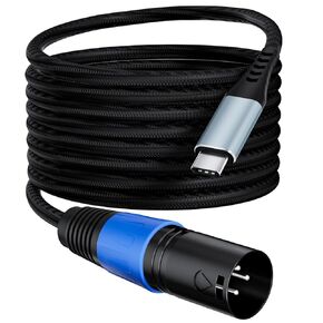 USB C to XLR Male Speaker Cable, 10 Feet Smartphone USB Type-C to XLR Output Cable, Built-in Hi-Fi Grade DAC Audio Chip, for Mixer, AMP, Studio Monitor Connection Cord