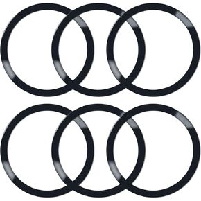 6 Pcs Universal Metal Rings Sticker Compatible for Magsafe Magnetic Wireless Charger iPhone 15 14 13 12 Pro Mini Max Galaxy, Ultra-Thin Car Charger Conversion Accessories (NO Magnet), Silver