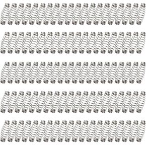 100Pcs Fishing Hook Spring Carps Fishing Hook Steel Swivels Spring Single Circle Explosions Hooks Part Fishing Tackles Fishing Lures and Baits