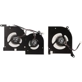 Zyyini for GS66 Cooling Fan, 4pin Replacement New GPU Cooling Fan for GS66, 10SD, 10SGS, 10SFS, 10SF, 10SE, MS 16V1, MS 16V2, WS66, P66 (CPU and GPU Fan)