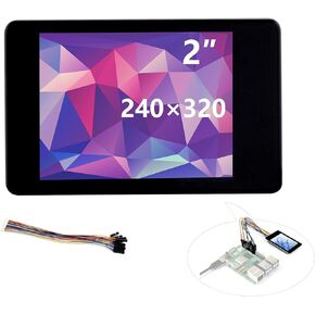 2inch IPS Display 240x320 Capacitive Touch Screen Compatible with Raspberry Pi 5/4B/3B+/Zero/Zero 2W/Pico/Pico W/Pico 2/ESP32, 262K Colors, ST7789T3 Display Driver and CST816D Touch Controller