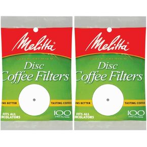Melitta 3.5 Inch White Disc Coffee Filters (Pack of 2)