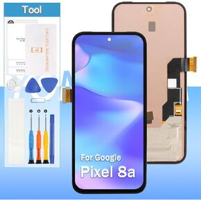 Screen Replacement for Google Pixel 8A GKV4X, G6GPR, G8HHN, G576D 6.1“ Original LCD Display Touch Screen Digitizer Glass Assembly - Tools