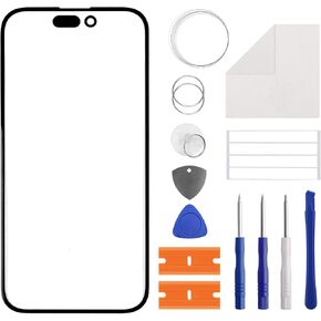 Duotipa [NEW Front Glass Panel Replacement for iPhone 15 Pro-6.1 inch, Front Glass Screen Replacement with OCA Repair Tools Kit-No LCD Screen and Touch Digitizer