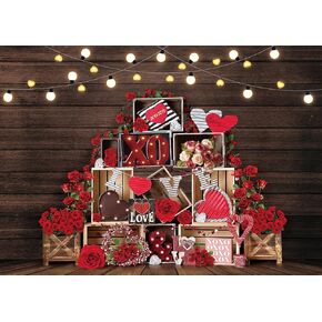 Valentine's Day Photography Backdrop Valentine's Day Backdrop Valentines Party Banner Decorations XOXO Rose Party Backdrop cp-599 7x5ft