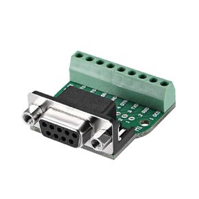 uxcell D-sub DB9 Breakout Board Connector 9 Pin 2 Row Female RS232 Serial Port Solderless Terminal Block Adapter with Positioning Nuts