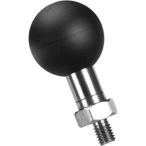 FANAUE M6-001 1 Inch Ball Head Adapter with M6x1.0 Threaded Post for RAM Mounts B Size Double Socket Arm & Bike Motorcycle Phone Holder, 1" Ball Head Base Can be Installed on Any M6*1.0 Screw Hole