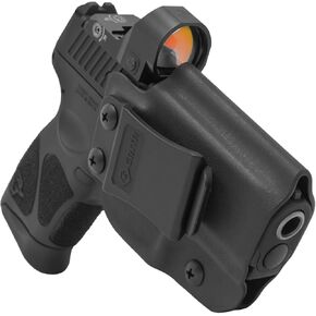 GRITR IWB Kydex Right Hand Gun Holster Compatible with Taurus G2/G3 with 1.5" Belt Clip, Open Bottom, Optic Cut, Adjustable Retention