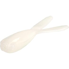 Strike King Mr. Crappie (Mrctztl-204) Teen-Zee Tails صيد الأسماك ، اليرقة البلاستيكية الناعمة المدمجة ، جسم مينو ، ذيول التلويح التوأم ، 1/4 بوصة ، 15 عبوة ، أبيض in Kuwait