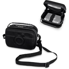 JJC Hard Case Compatible with Fujifilm Instax Mini EVO Mini LiPlay Instant Camera, Mini Evo Camera Case Carrying Bag with Mesh Accessory Pocket and Removable Shoulder Strap