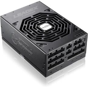 Super Flower Leadex Titanium 1600W 80+ Titanium ، ATX 3.1 ، W/12V-2X6 (2x8pin-16pin cables الأصلي)*2 ، 10 سنوات ضمان ، وضع Eco ، وحدات كاملة ، مروحة محمل الكرة المزدوجة ، SF-1600F14HT ATX 3.1