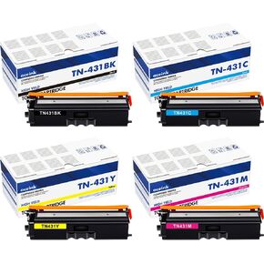 TN431 TN-431 Toner Cartridges 4-Packs: TN433 TN 431 Replacement for Brother TN-431BK TN-431C TN-431M TN-431Y MFC-L8900CDW HL-L8360CDW MFC-L8610CDW