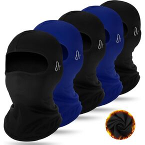 Suhine 5 Pcs Winter Balaclava Ski Mask Windproof Thermal Full Face Mask Cold Weather Balaclava with Reflective Stripe