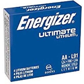 Energizer L91 AA بطاريات الليثيوم النهائية (حزمة 4)