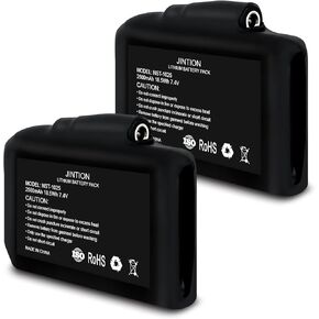 7.4V 2500mAh Rechargeable Li-Polymer Electric Batteries Replacement Set Compatible with Heated Gloves, Socks, Jacket, Mittens, Vest (Charger Not Included), Pack of 2