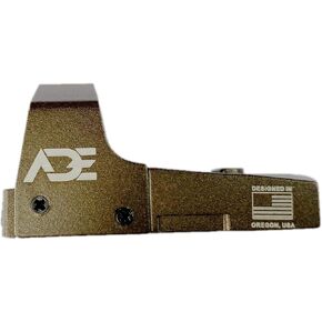 Ade Advanced Optics Huracan Green Dot Micro Sight for Handgun with Doctor Footprint- FDE/TAN Body Color
