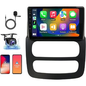 Car Radio for Dodge RAM 1500 2500 3500 2002 2003 2004 2005 Apple Carplay Android Auto 9'' IPS Touch Screen Car Stereo with Bluetooth WiFi DSP GPS Navigation Backup Camera FM/RDS