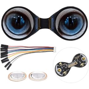 Waveshare 0.71inch Double Eye Round LCD Display Module, Compatible with Controller ESP32 Boards, 160×160 Resolution, SPI Interface, 65K Colors, IPS Panel, Embedded GC9D01 Driver