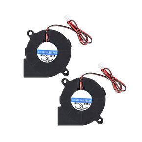 2 PCS 50x50x15mm 5015 12V DC DC Brush Blower Fan Turbine Turbo للطابعة ثلاثية الأبعاد وغيرها من أجهزة إصلاح سلسلة إصلاح (12V)