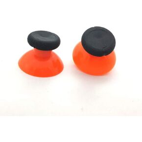 2 x 3D Analog Thumb Stick Joystick Thumbstick Cap Cover for Xbox one Slim S Controller Replacemnet (Orange-Black)