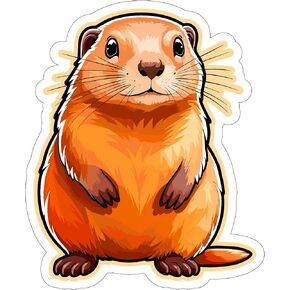 Gopher Sticker Decal Vinyl Small Waterproof for Water Bottle, Mug, Passport, Scrapbook, Notebook, Laptop, Tumbler, Skateboard, Computer, Phone, Car, Funny Gift